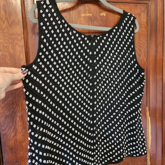 Vintage Luisa Spagnoli beaded 100% silk swing top - Picture 5 of 8